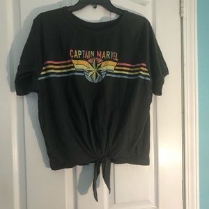 Captain Marvel multi colored top jrs 2xlg